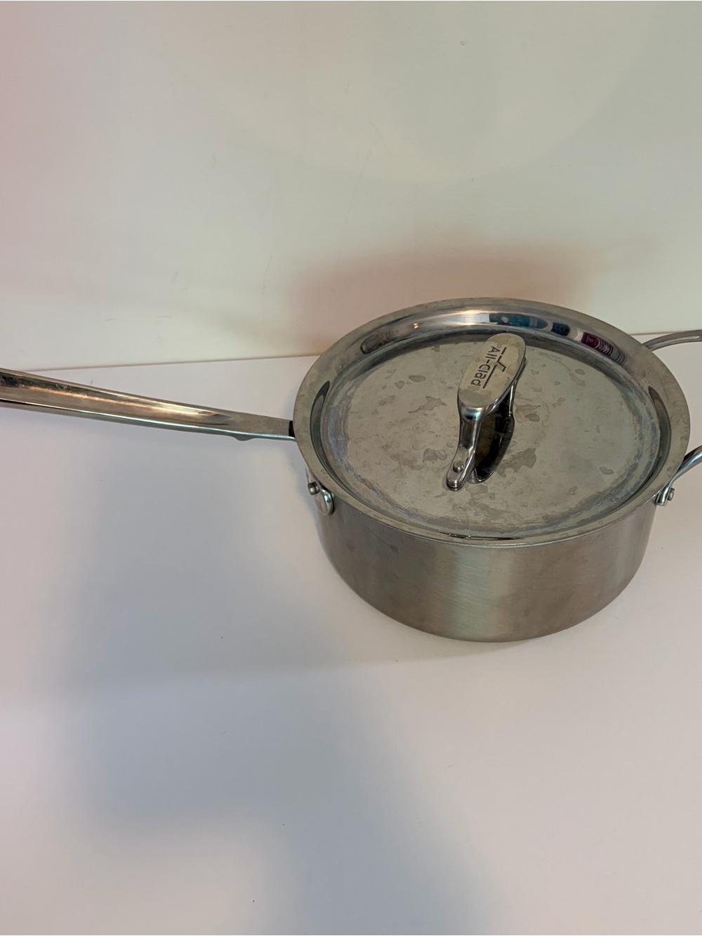 All-Clad BD55203 Stainless Steel 3 Quart Saucepan - Silver